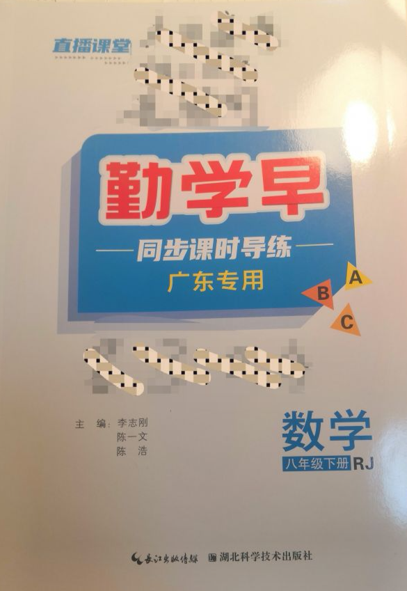 2024年勤学早直播课堂同步课时导练八年级数学下册人教版广东专版