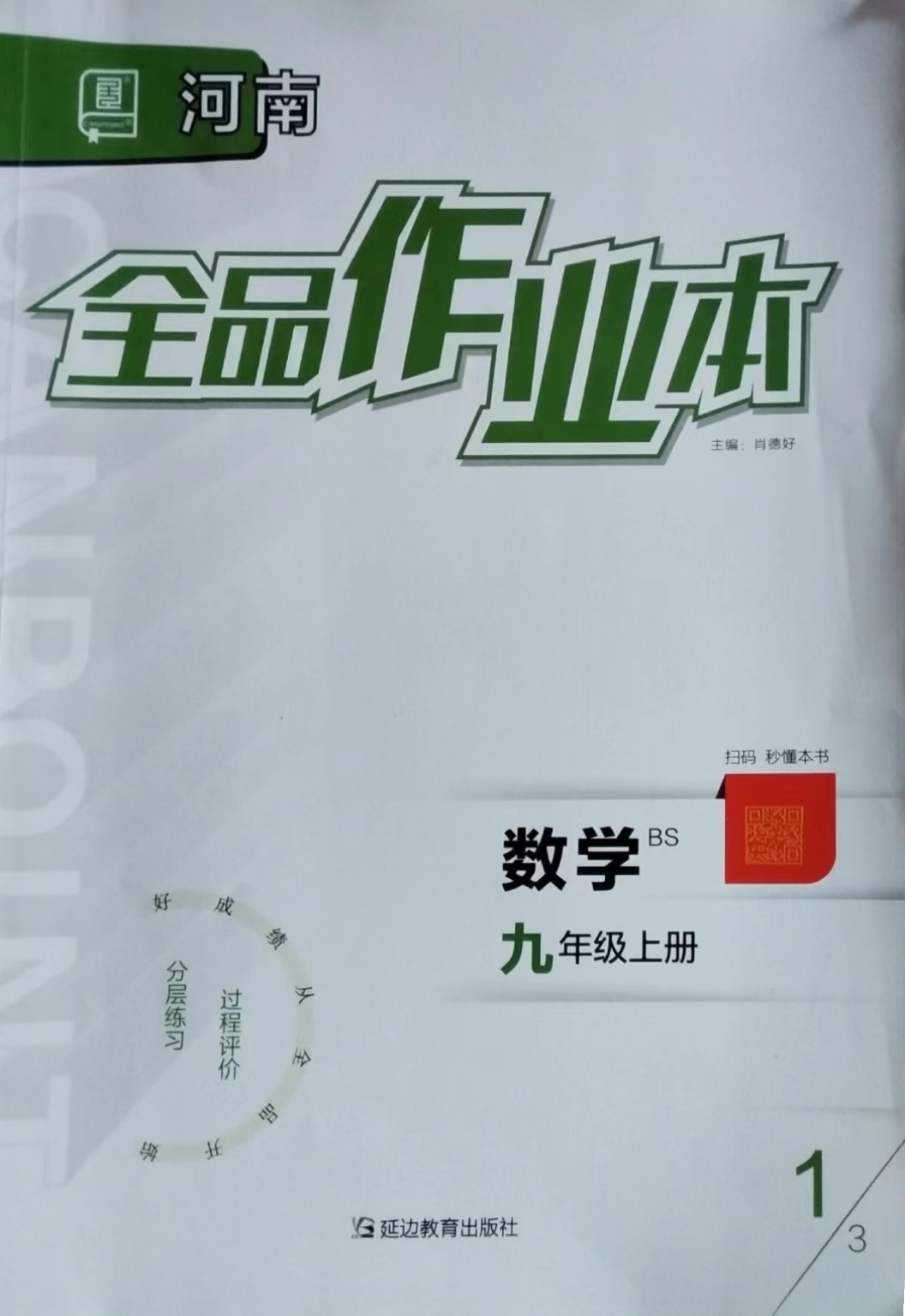 2023年全品作业本九年级数学上册北师大版河南专版