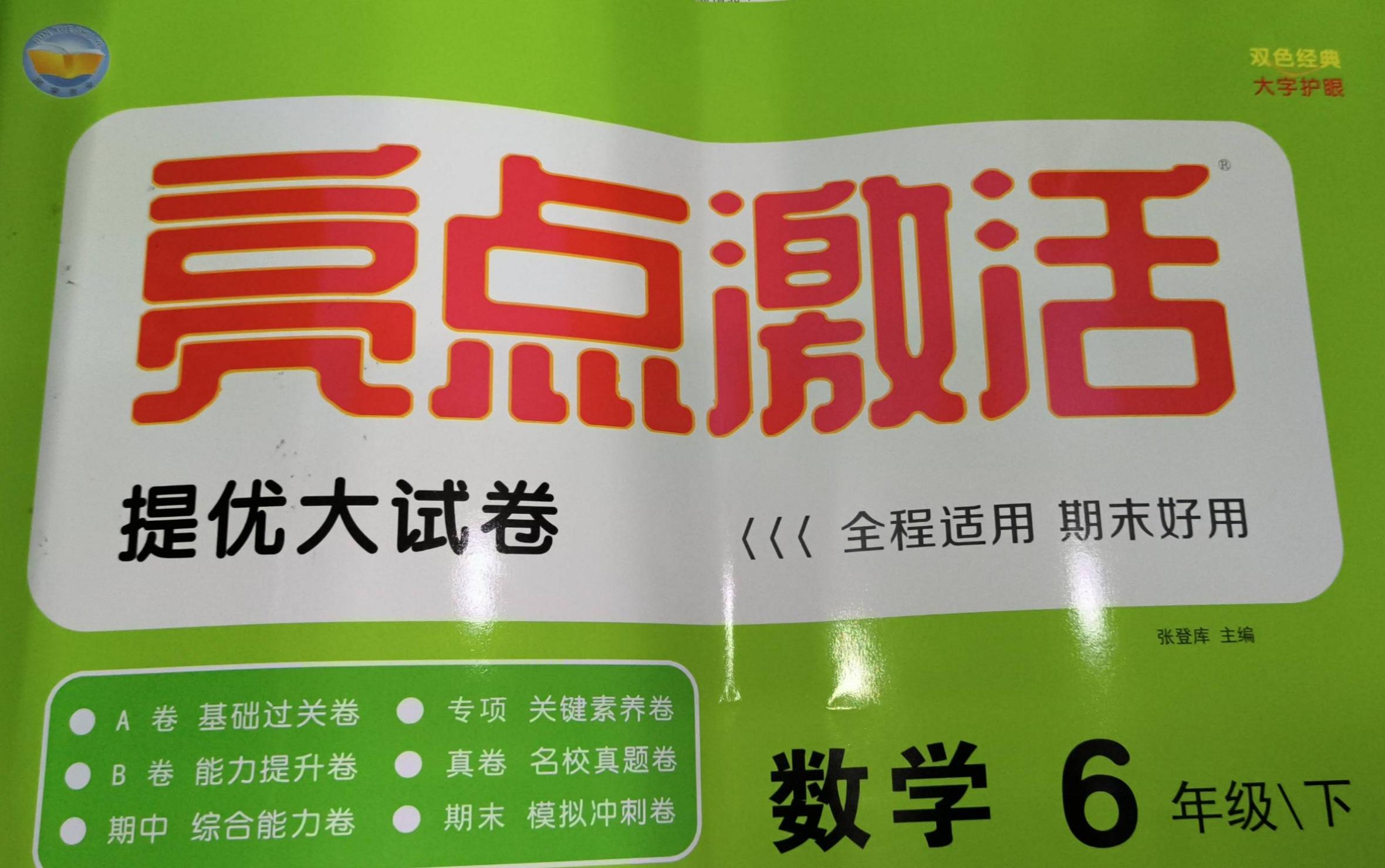 2023年亮点激活；提优大试卷六年级数学下册通用版