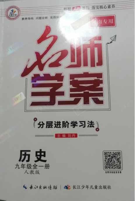 2023年名师学案 分层进阶学习法九年级历史全册人教版河南专版