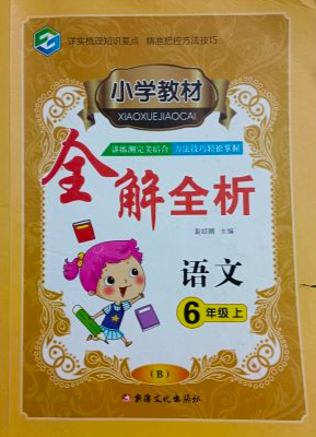 2023年小学教材全解全析六年级语文上册B版
