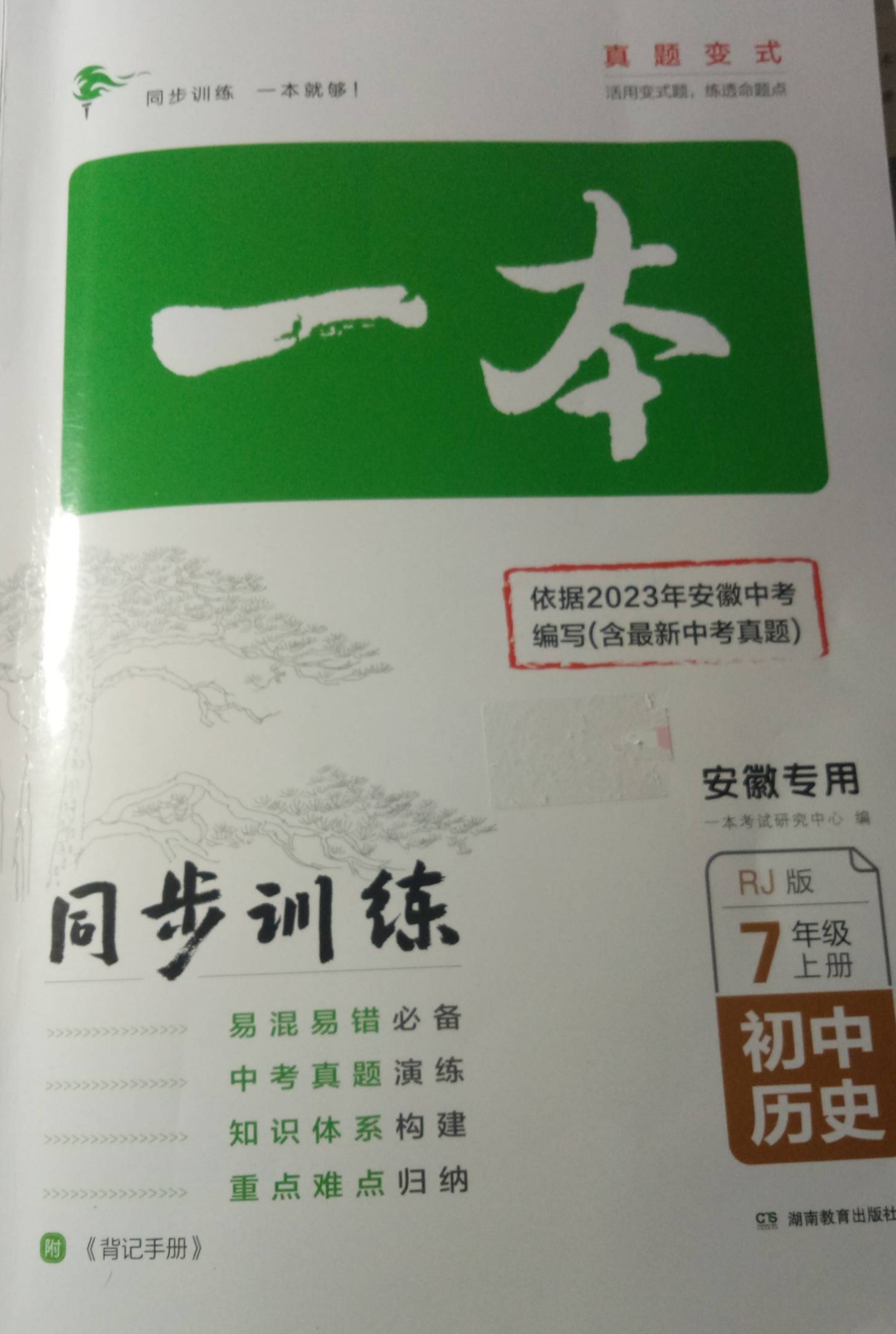 2023年一本同步训练七年级历史上册人教版安徽专版