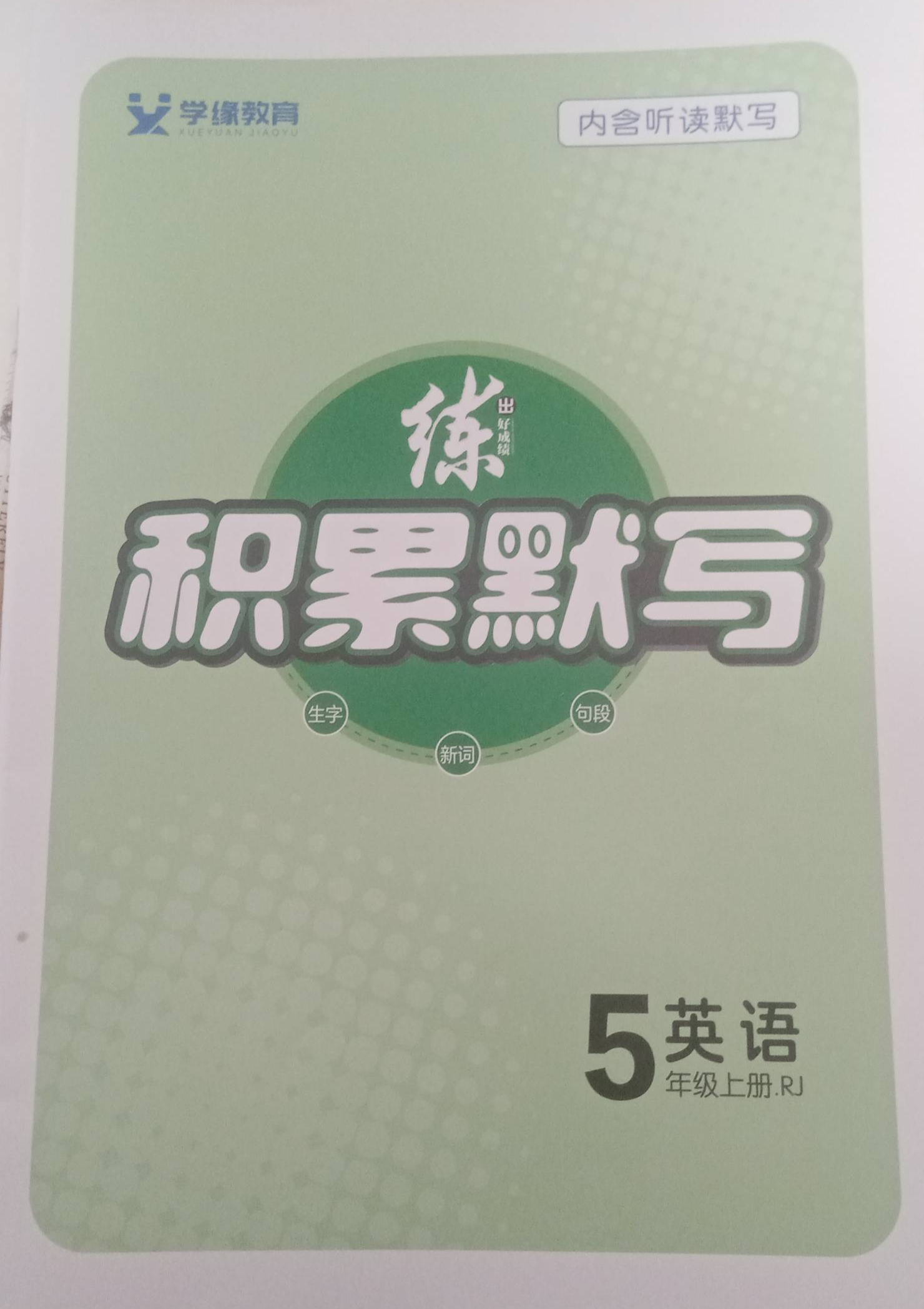 2023年积累默写 练出好成绩五年级英语上册人教版