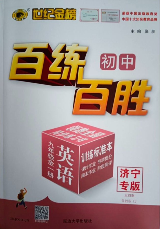 2024年初中百练百胜训练标准本九年级英语全册鲁教版济宁专版