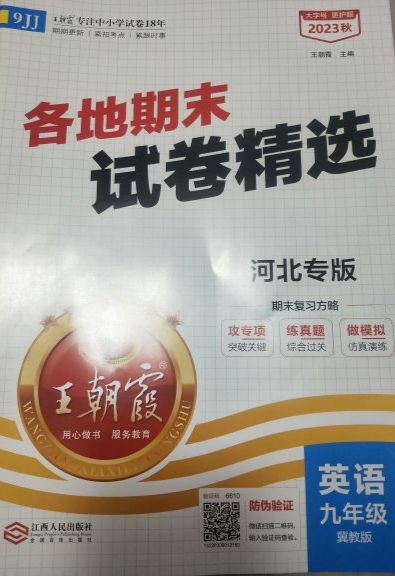 2024年王朝霞各地期末试卷精选九年级英语全册冀教版河北专版