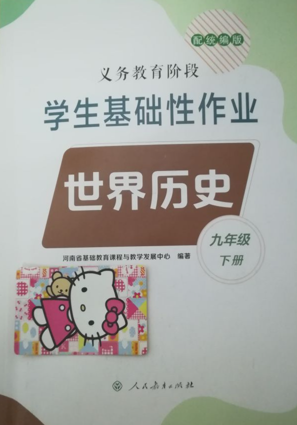 2024年学生基础性作业世界历史九年级历史下册统编版