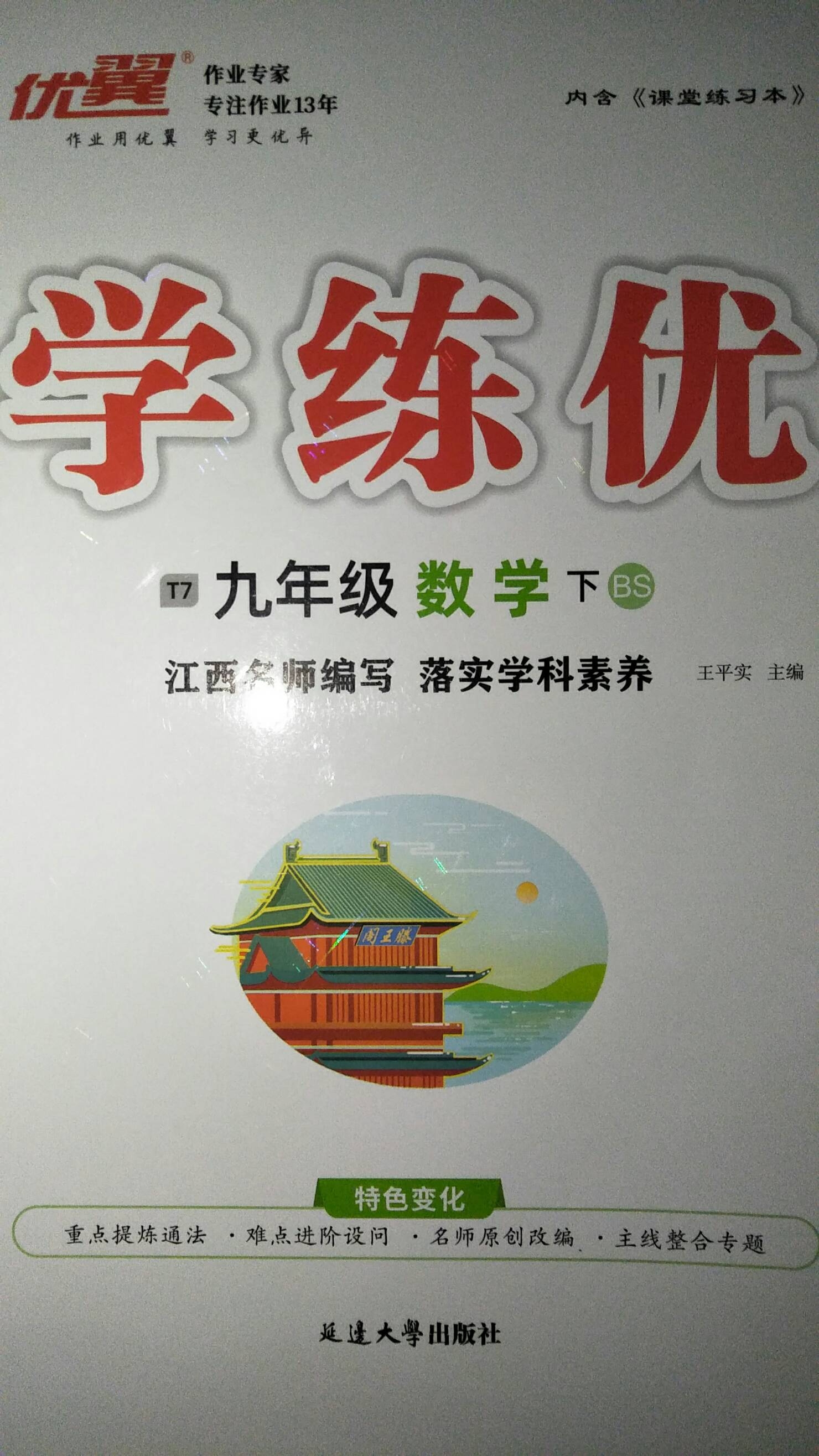 2024年学练优内含（课堂练习本）九年级数学下册北师大版