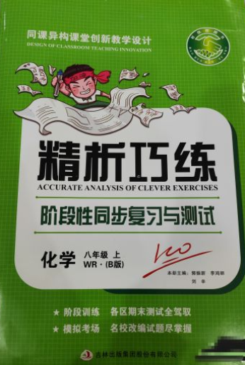 2023年精析巧练阶段性同步复习与测试（WR）八年级化学上册B版