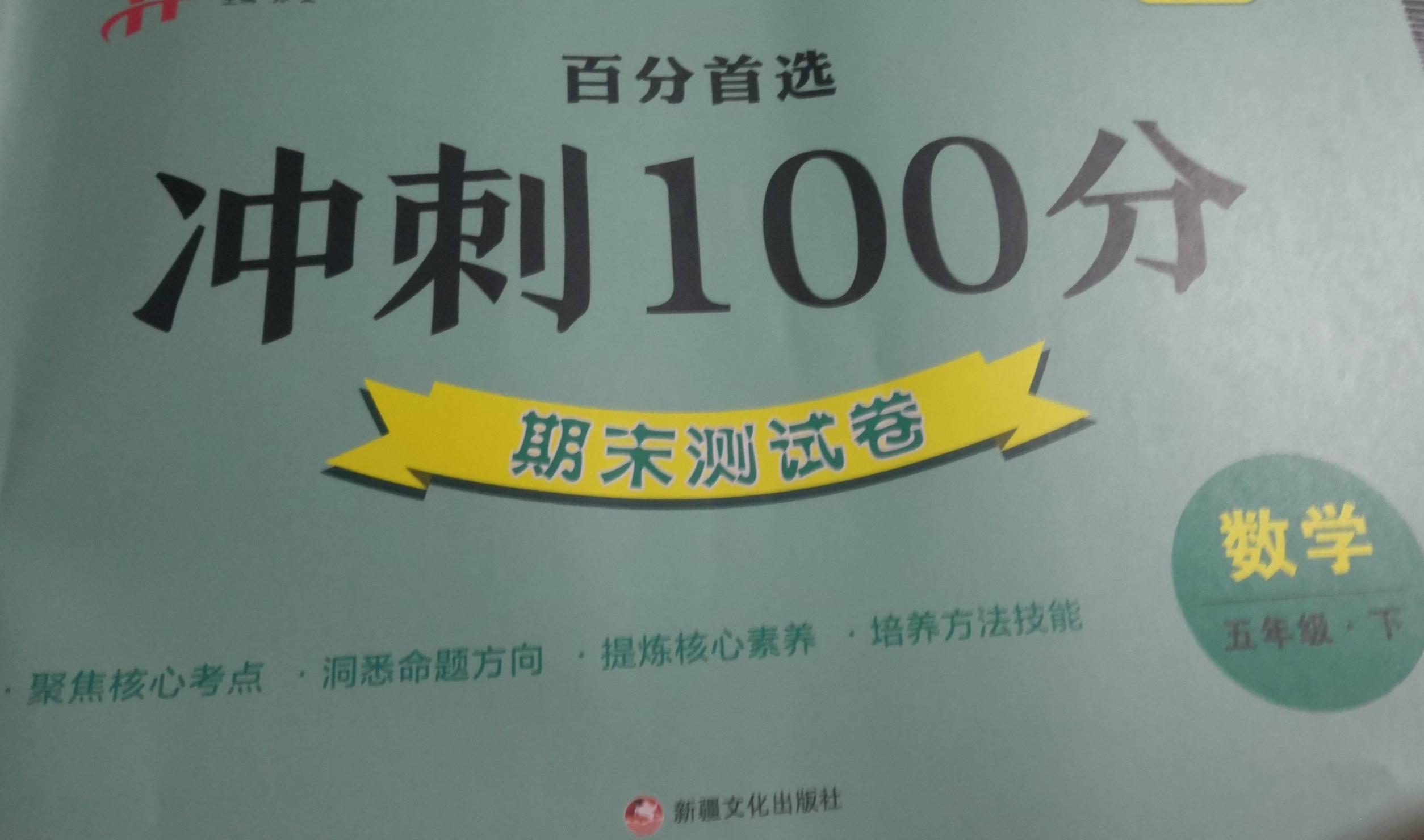 2023年冲刺100分期末测试券五年级数学下册通用版