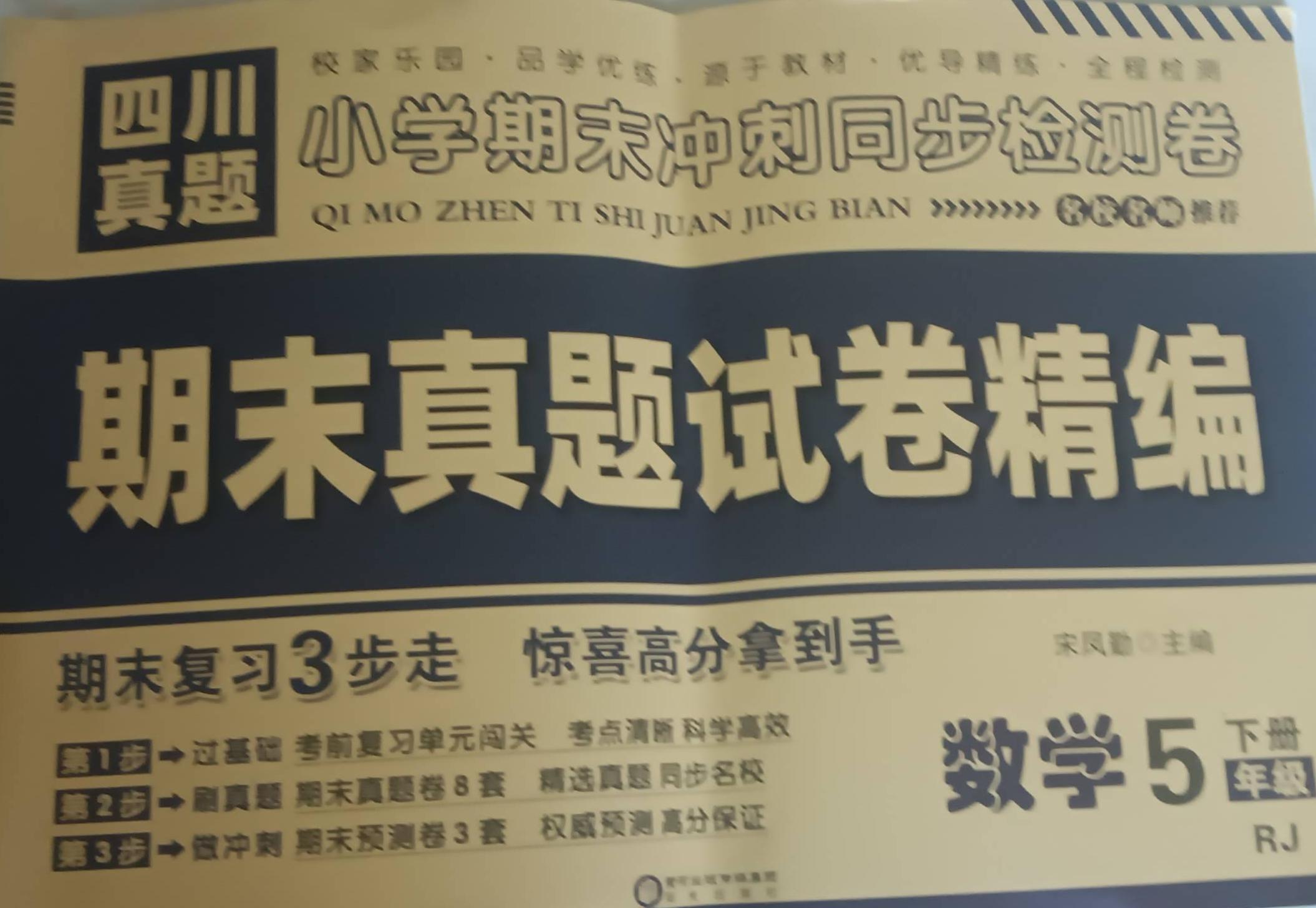 2023年期末真题试卷精编五年级数学下册人教版四川专版