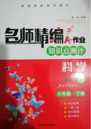 2023年名师精编A＋作业知识点测评科学六年级科学先查大象版